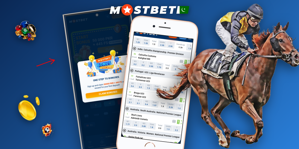 Mostbet APK install screen on Android with progress bar and app icon highlighted