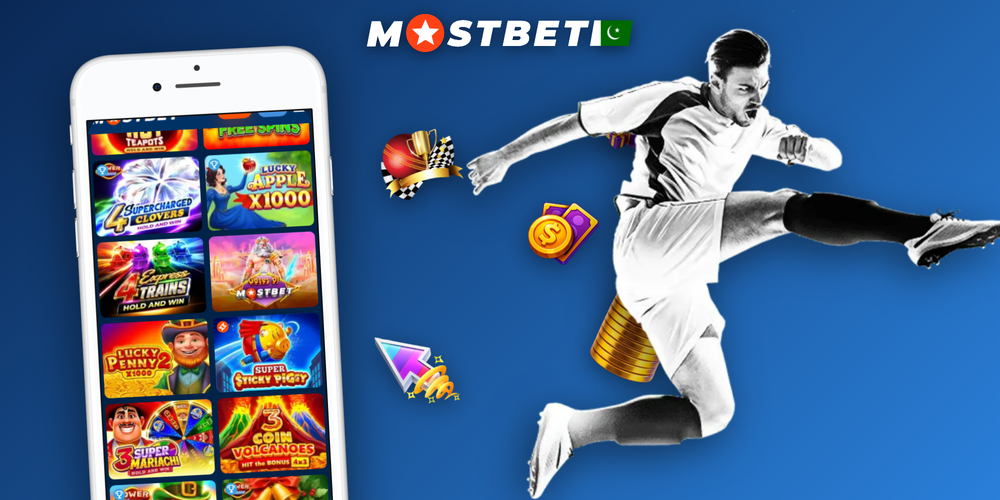 Mostbet casino game categories: slots, live dealer, cards, instant games and jackpot trophy icons