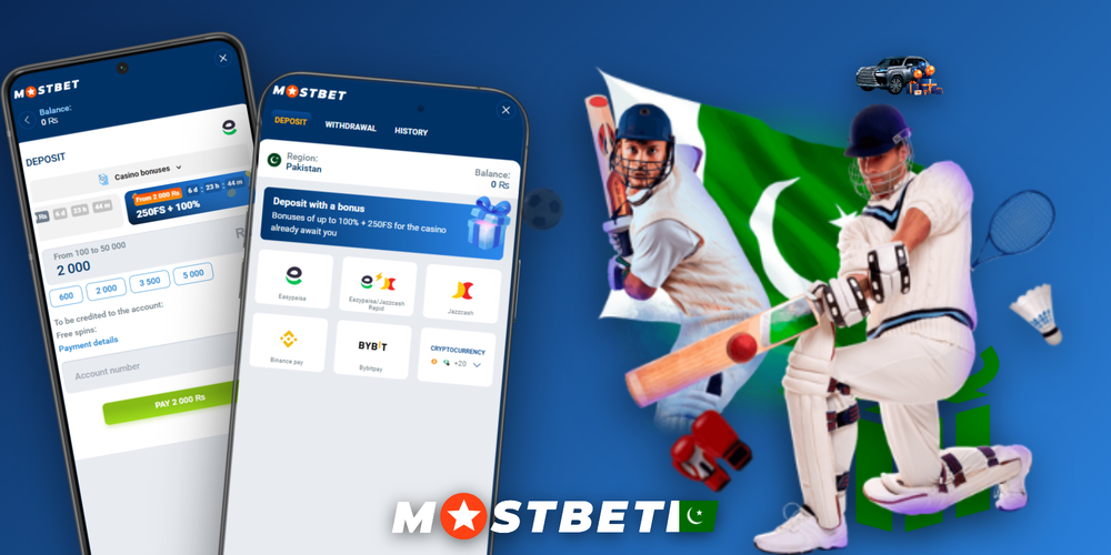 Mostbet deposit payment methods including JazzCash, Easypaisa, Visa and crypto logos