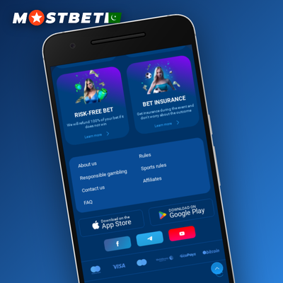 Mostbet free spin tile with a golden FS token spinning above a slot reel illustration