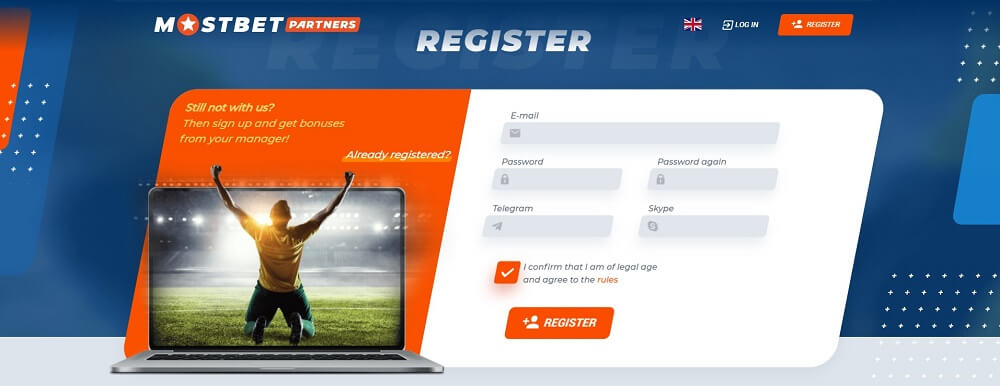 Registration in Mostbet affiliate program